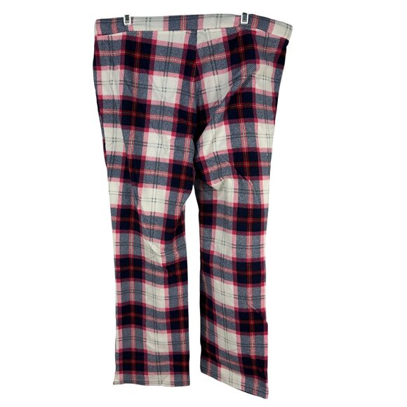 Old Navy Plaid Lounge Pajama Pants L Elastic Waistband Red White Blue Pattern - Picture 2 of 4